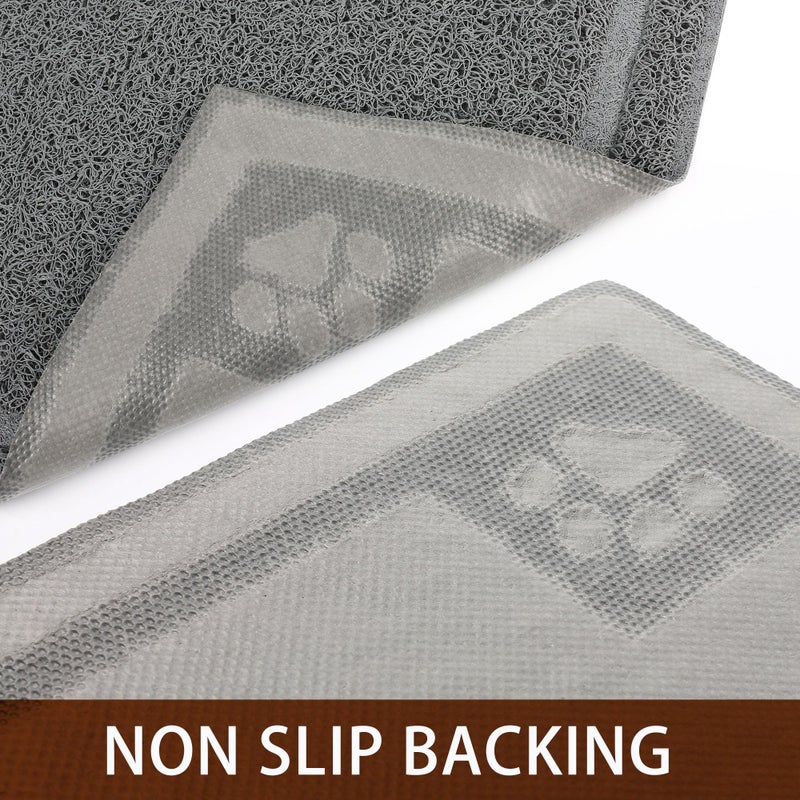 Prime Pets Dog Food Mat Waterproof, 35â€x 24â€, Pet Mat for Food and Water Bowl, Cat Bowl Mat for Floor, Grey - Image 3
